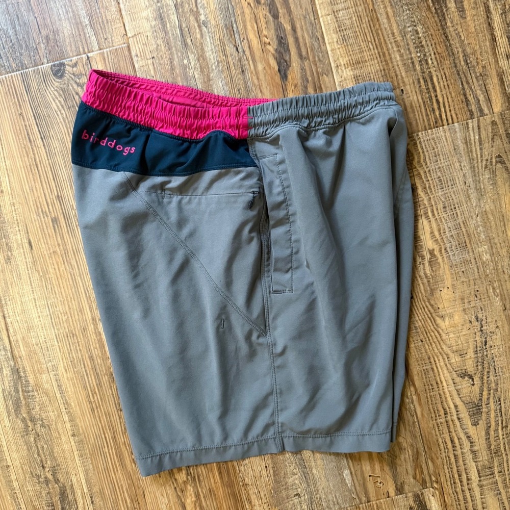 Birddogs Boomstick Classic Shorts Mens Large Lined Athletic GOLF Gym Hiking Gray